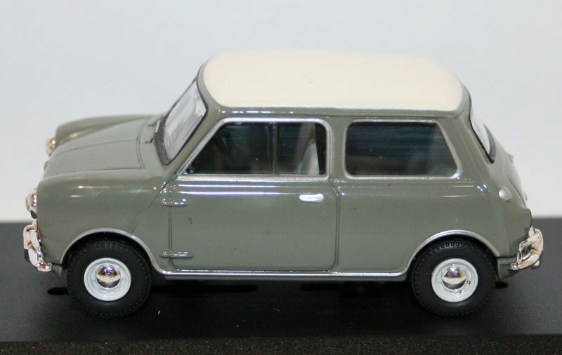 Vanguards 1/43 Scale Diecast VA02537 Morris Mini Cooper MK1 998cc - Grey / White