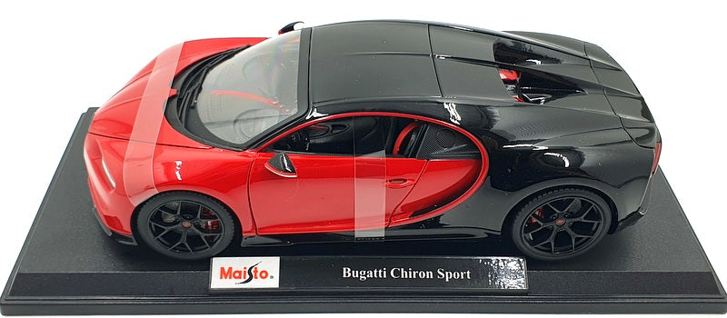 Maisto 1/18 Scale Diecast 46629 - Bugatti Chiron Sport - Red/Black