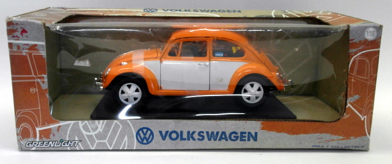 Greenlight 1/18 Scale Diecast - 12838 1967 Volkswagen Beetle Orange / White