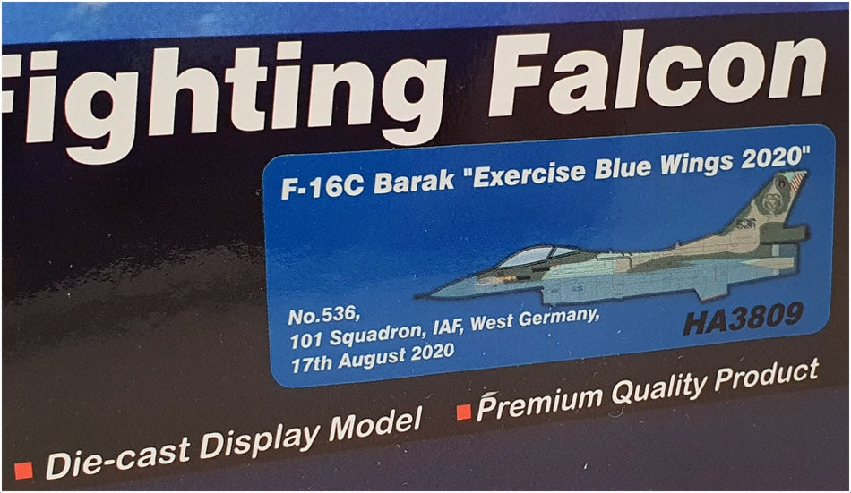 Hobby Master 1/72 HA3809 - Fighting Falcon F-16C Barak Exercise Blue Wings 2020