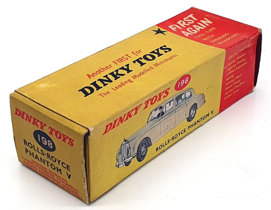 Dinky Toys Original 12.5cm Long 198 - Rolls Royce Phantom V - Grey/White