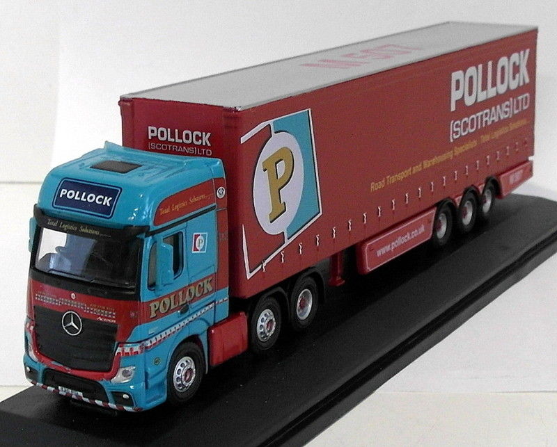 Oxford Diecast 1/76 Scale 76MB002 Mercedes MP4 GSC Actros Curtainside - Pollock