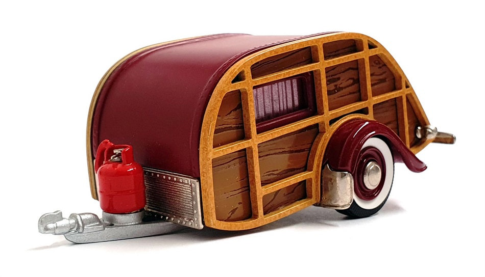 Brooklin 1/43 Scale BRK65 001 - 1947 Wesley Slumbercoach Woody Trailer - Maroon