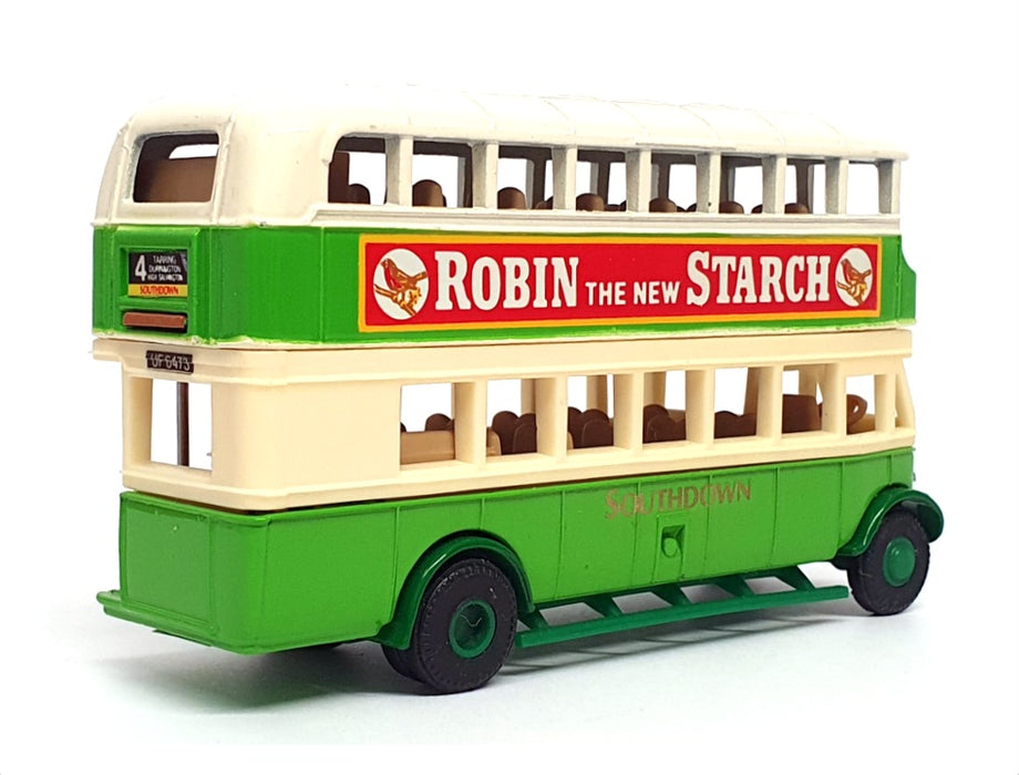 Matchbox Appx 9cm Long Diecast Y-5 - 1929 Leyland Titan Bus R4 - Cream/Green