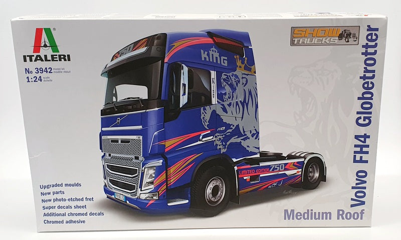Italeri 1/24 Scale Model Truck Kit 3942 - Volvo FH4 Globetrotter Medium Roof