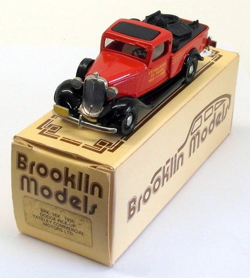 Brooklin Models 1/43 Scale BRK16A 011 - 1935 Dodge Pick Up - Yately 1 Of 150
