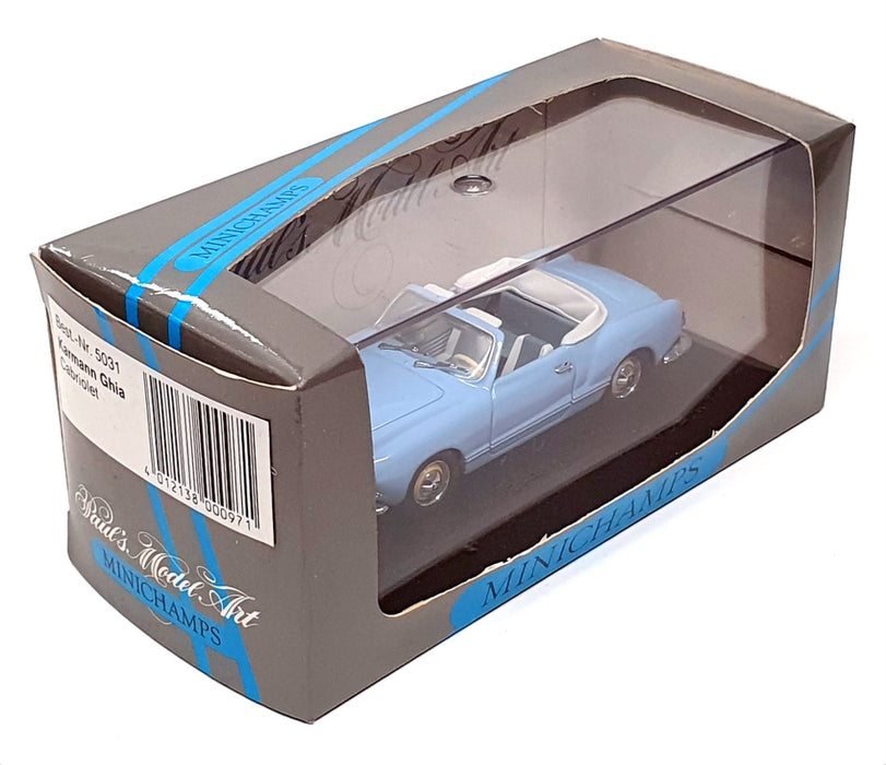 Minichamps 1/43 Scale Diecast 5031 - Karmann Ghia Cabriolet - Blue