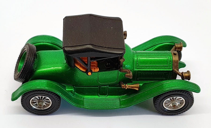 Matchbox Appx 10cm Long Diecast Y-6 - 1913 Cadillac - Green