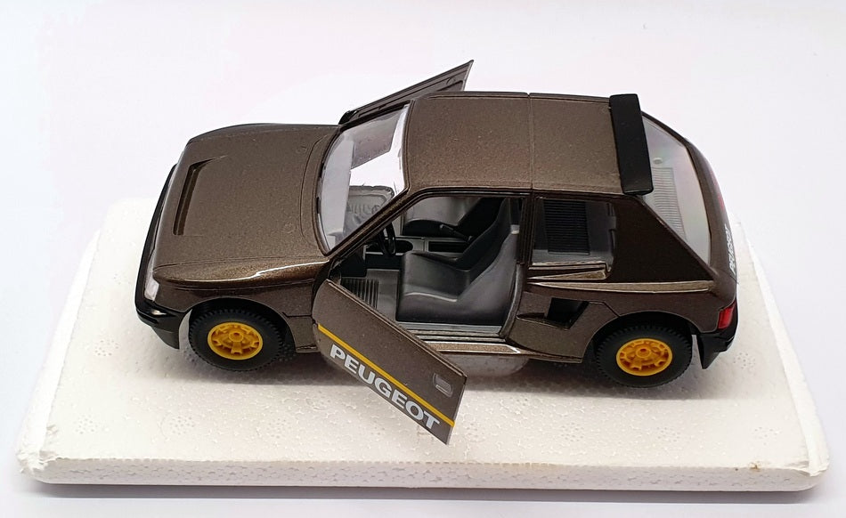 Burago 1/25 Scale Model Car 9106 - Peugeot 205 Turbo - Brown