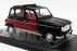 Norev 1/18 Scale Model Car 185242 - Renault 4 Parisienne - Black/Red
