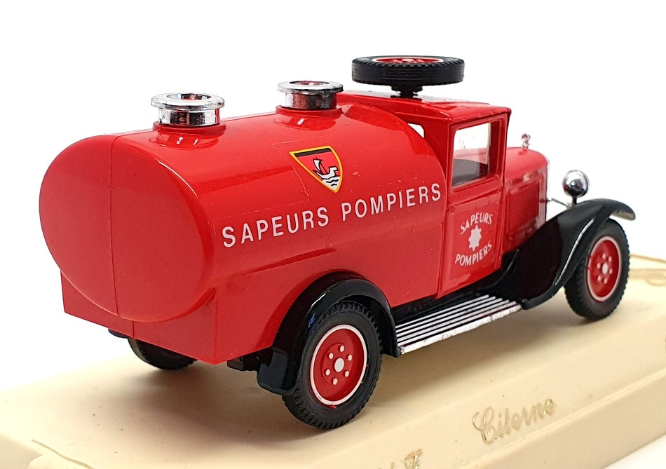 Solido 1/43 Scale 4422 - Citroen C4F Citerne Fire Tanker Truck - Red