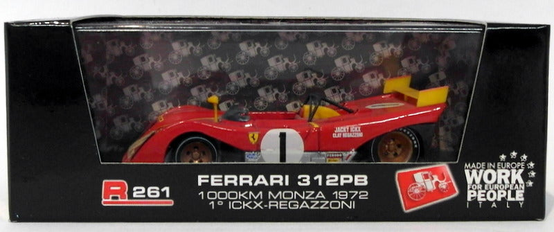 Brumm 1/43 Scale Diecast R261 Ferrari 312PB 1000KM Monza 1972 #1 Ickx-Regazzoni