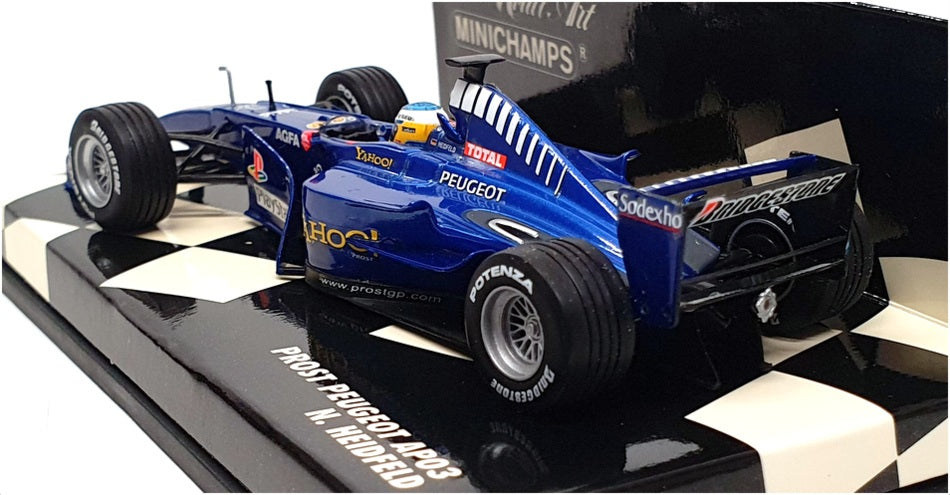 Minichamps 1/43 Scale 430 000015 - F1 Prost Peugeot AP03 #15 Heidfield - Blue