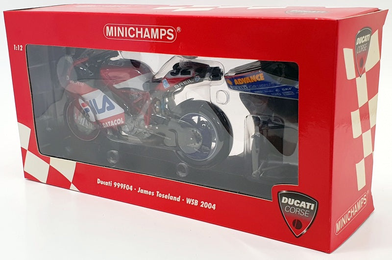 Minichamps 1/12 Scale Motorcycle 122 040252 - Ducati 998F FO4 WSB 2004