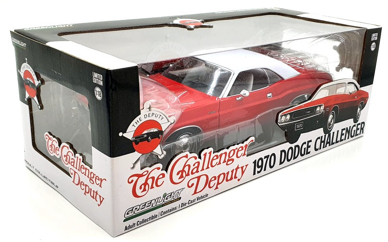 Greenlight 1/18 Scale 13618 - 1970 Dodge Challenger The Challenger Deputy - Red