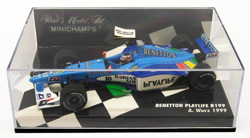 FORMULE 1 F1 BENETTON PLAYLIFE B199 WURZ 1999 SCALE FORMULE 1 F1 BENETTON PLAYLIFE B199 WURZ 1999 SCALE