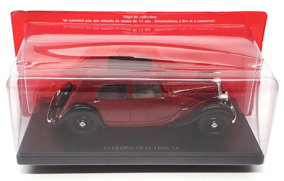 Hachette 1/24 Scale Diecast G111V017 - Citroen Traction 7A - Red/Black