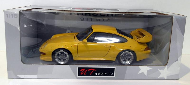 UT MODELS 1/18 Scale Diecast - 27832 PORSCHE 911 GT2 1997 - YELLOW