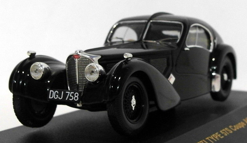 Ixo Models 1/43 Scale Diecast MUS023 - 1938 Bugatti Type 57S Atlantic - Black