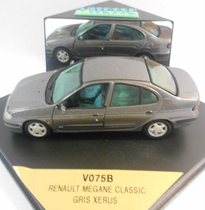 Vitesse 1/43 Scale Metal Model - V075B RENAULT MEGANE GRIS XERUS