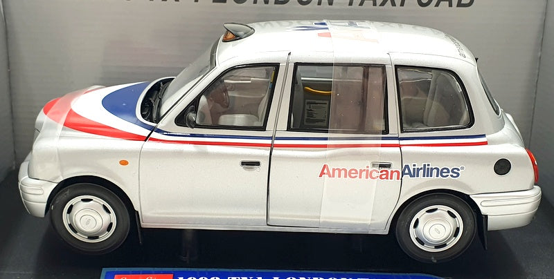 Sunstar 1/18 Scale Diecast 1123 - 1998 TX 1 London Taxi Cab - American Airlines