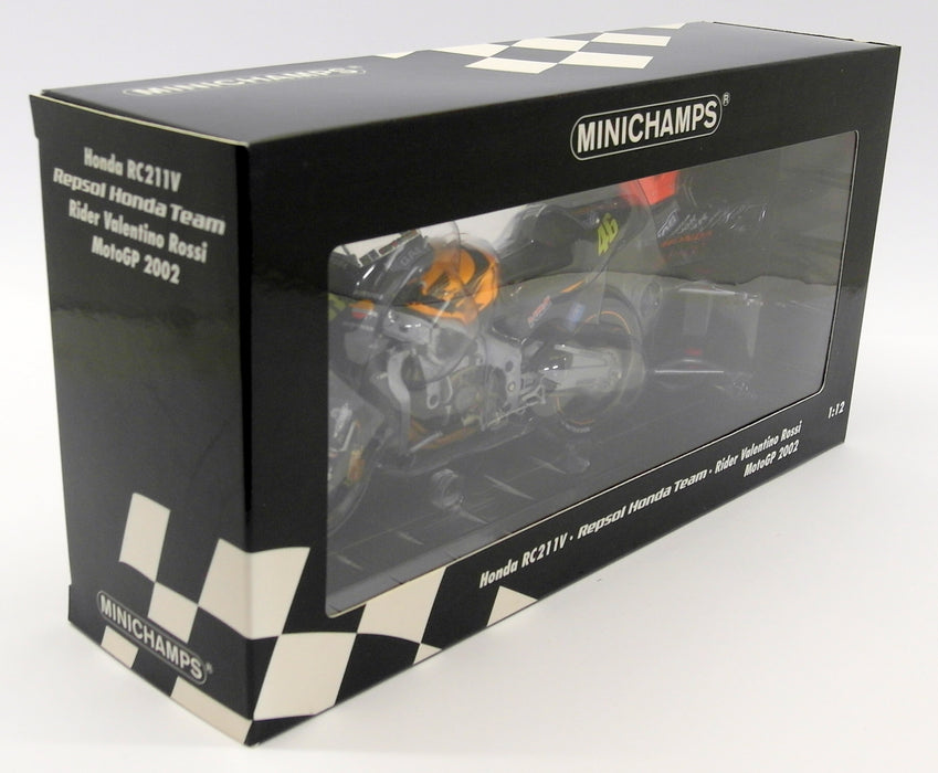 Minichamps 1/12 Scale Diecast - 122 027146 Honda RC211V MOTO GP 2002 Rossi