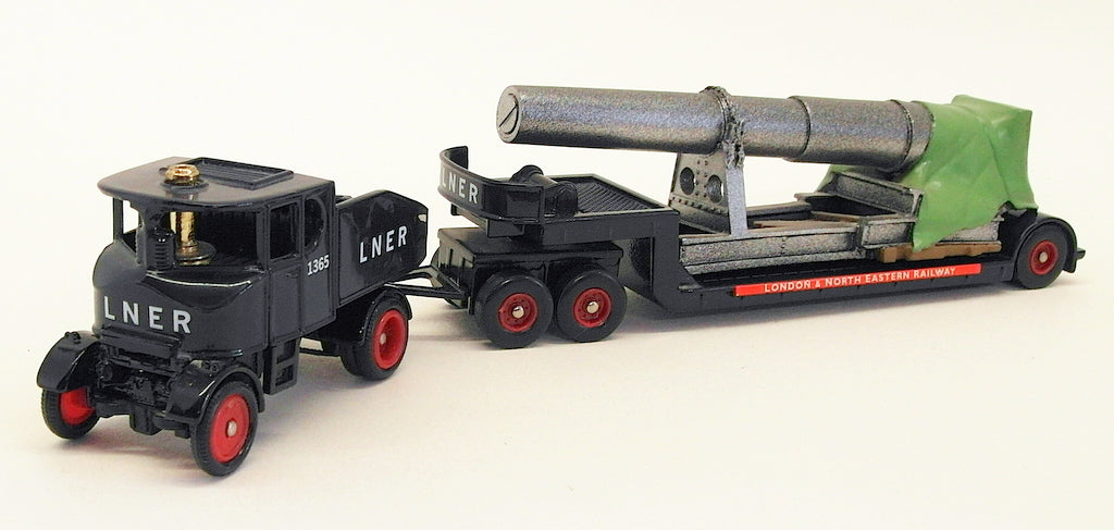 Lledo 1/76 Scale DG111002 - Sentinel Ballast Low Loader & Gun Barrel Load LNER