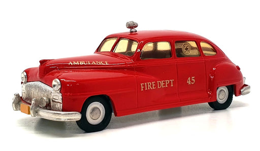 The Sun Motor Co. 1/43 Scale FE301 - DeSoto Ambulance Fire Dept. - Red