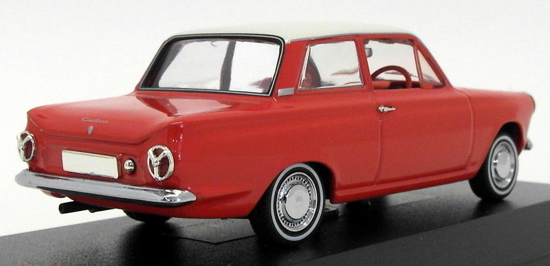 Minichamps 1/43 Scale 400 082002 - 1962 Ford Cortina Mk1 - Red/White Roof