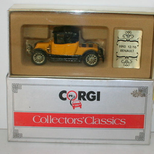 CORGI CLASSICS 1/43 SCALE C862 - 1910 12 / 16 RENAULT YELLOW & BLACK