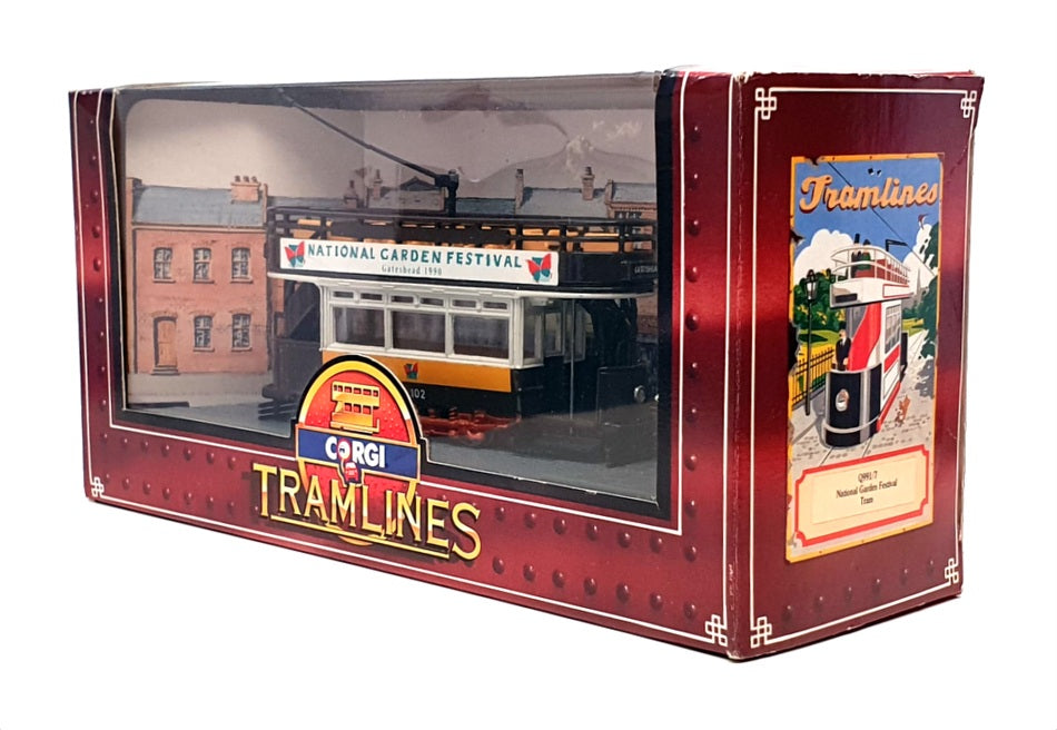Corgi Tramlines 13cm Long Diecast Q991/7 - Tram Car Gateshead - Brown