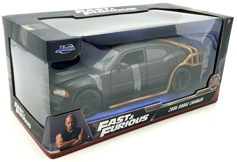 Jada 1/24 Scale Diecast 80241 - 2006 Dodge Charger - Black Fast And Furious