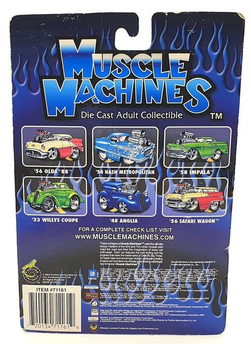 Muscle Machines 1/64 Scale Diecast 71161 03-03 - 1958 Chevy Impala - Green