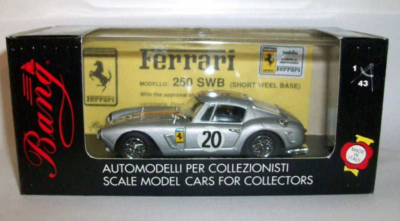 Bang 1/43 Scale - 7086 Ferrari 250 SWB Le Mans 61 metallic grey