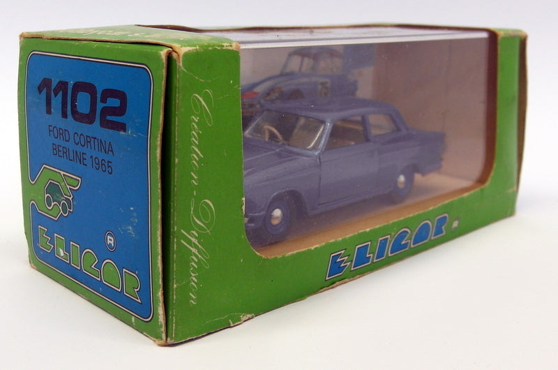 Eligor 1/43 Scale EL9 - 1102 1965 Ford Cortina MK1 Berline Metallic Blue