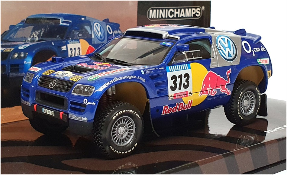 Minichamps 1/43 – VW Touareg 2002 Bleu Arctic – Occasion Très Bon état