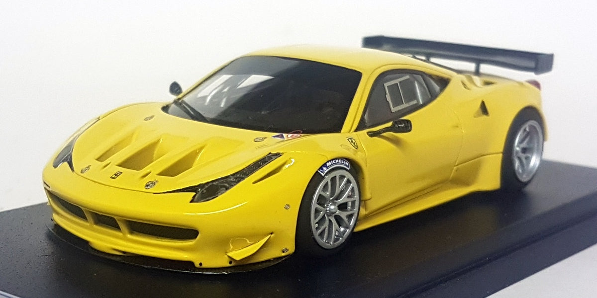 Looksmart 1/43 Scale Resin - LS390E Ferrari 458 Italia GT2 Yellow