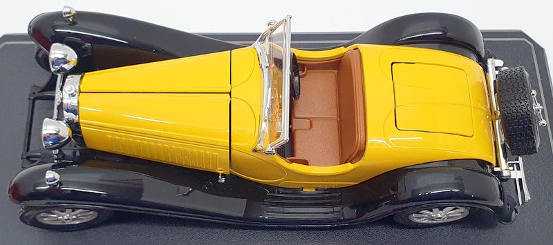 Burago 1/24 Scale Model Car 0538 - 1932 Bugatti Type 55 - Yellow/Black