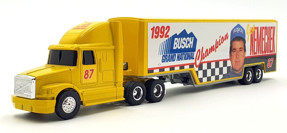Ertl 1/64 Scale 3217 GMC Truck & Trailer 1992 Busch Grand Ntl Winner J.Nemecheck