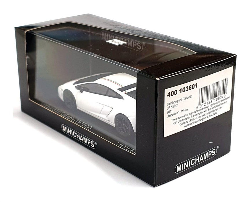Minichamps 1/43 Scale 400 103801 - 2011 Lamborghini Gallardo LP 550-2 - White