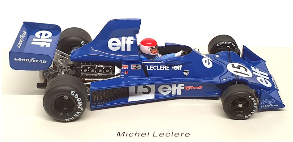 Spark 1/43 Scale S1881 - F1 Tyrrell 007 US GP 1975 #15 M. Leclere - Blue