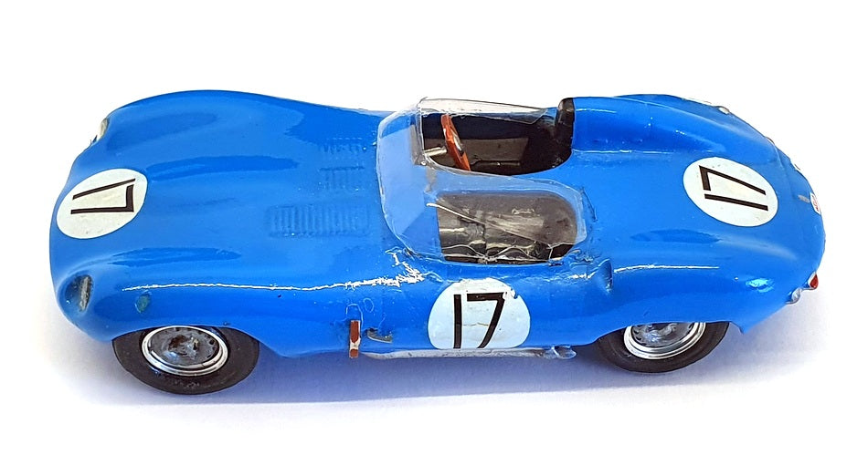 Provence Moulage 1/43 Scale Built Kit 14406 - Jaguar D Type Race Car - #17 Blue