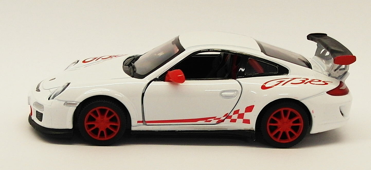 2010 Porsche 911 GT3 RS White - Kinsmart Pull Back & Go Metal Model Car