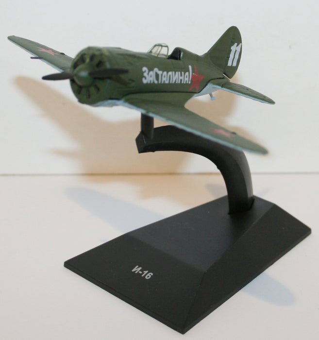 1:87 Scale Diecast Russian Fighter Plane Model - I-16 Soviet Air Force, USSR