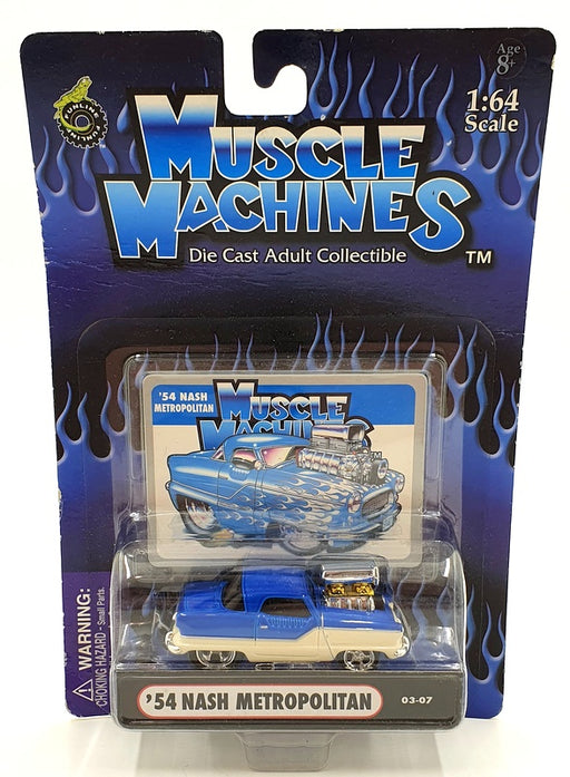 Muscle Machines 1/64 Scale Diecast 71161 03-07 - 1954 Nash Metropolitan