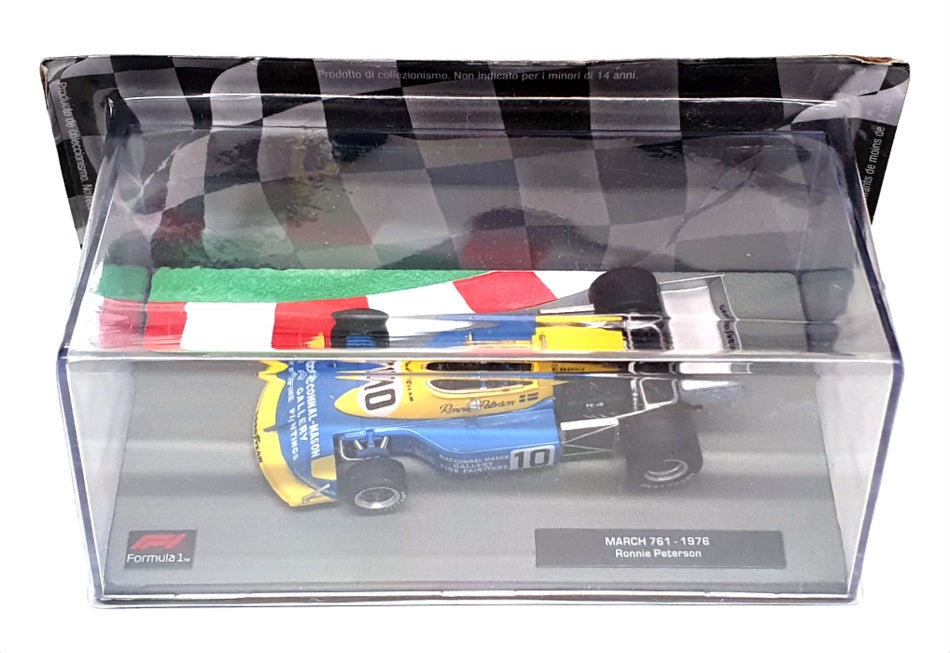 Altaya 1/43 Scale AT301122E - F1 1976 March 761 R. Peterson - Blue/Yellow