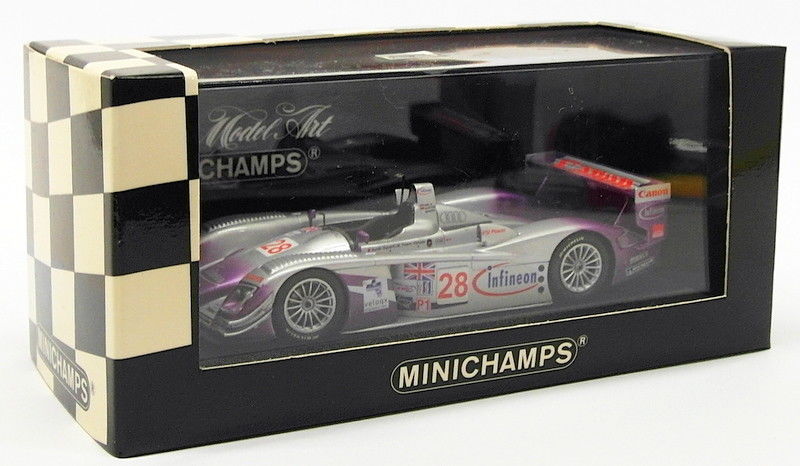 Minichamps 1/43 Scale Model Car 400 041328 - Audi R8 Sebring 12h 2004
