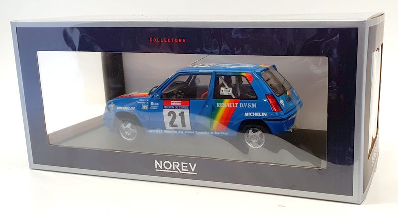 Norev 1/18 Scale Model Car 185217 - 1990 Renault SuperCinq GT Turbo #21