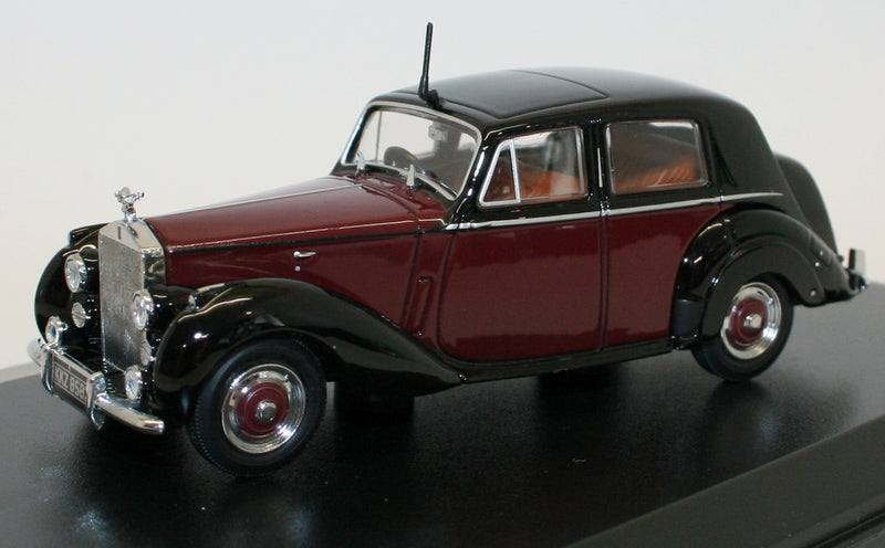 Oxford Diecast 1/43 Scale Car 43RSD001 - Rolls Royce Silver Dawn - Maroon/Black