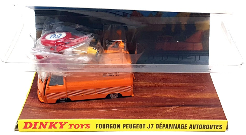 Atlas Dinky Toys Appx 12cm Long 570A Peugeot J7 Van Depannage Autoroutes Orange